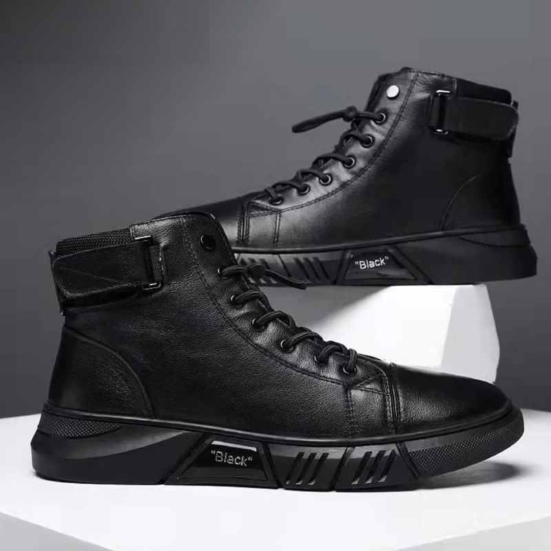 Bota Coturno Masculina de Couro - UrbanStyle