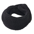 Cachecol Feminino de Tricô em Lã com Duas Voltas