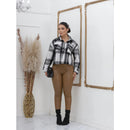 Calça Legging Skinny Feminina de Couro Flanelada