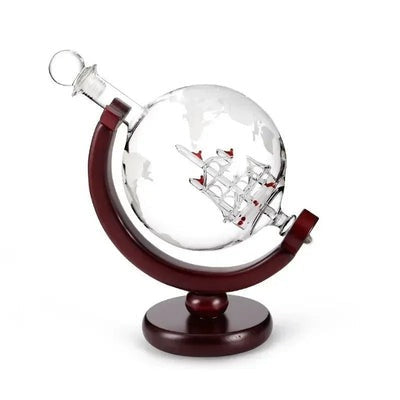 Decanter de Uísque em Forma de Globo de Vidro Borosilicato