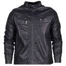 Jaqueta de Couro Masculina Forrada para Inverno