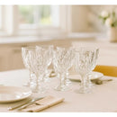 Jogo 6 Taças de Vidro Diamante Abacaxi Bico de Jaca 330ml – Copo Transparente Gourmet