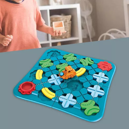 Jogo Montessori de Desafios Lógicos com Carrinho - SmartPlay