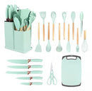 Kit 19 Peças Utensílios de Cozinha Completo com Tábua