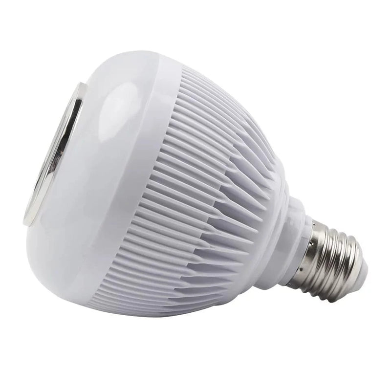 Kit 2 Lâmpadas de LED Bluetooth com Caixa de Som – Controle RGB 12W