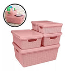 Kit 5 Caixas Organizadoras Multiuso com Tampa