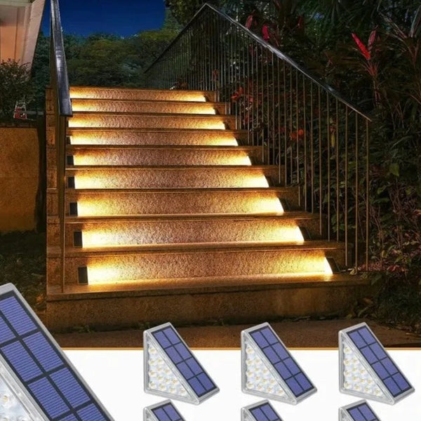 Kit Luz Led Solar para Escada Externa Impermeável - StepGlow