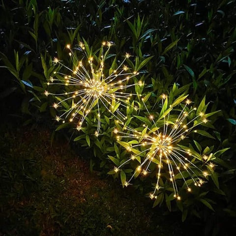 Luminária Led Solar Fogos de Artifício de Jardim