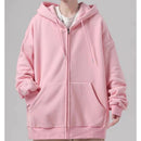 Moletom Unissex de Inverno Básico com Zíper e Capuz