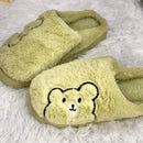 Pantufa Ursinho de Inverno Peluciada Antiderrapante