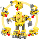 Robô Carrinho Brinquedo 5 em 1 Construbots – Monta e Desmonta Educativo Infantil com Ferramentas Criativas