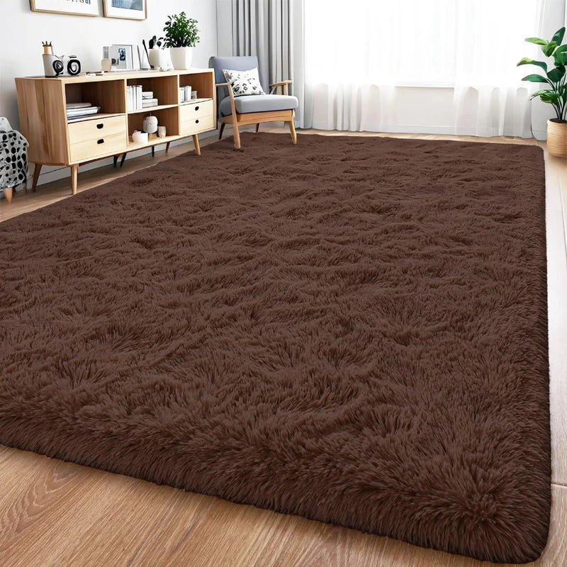 Tapete Peludo Aveludado Decorativo para Sala e Quarto