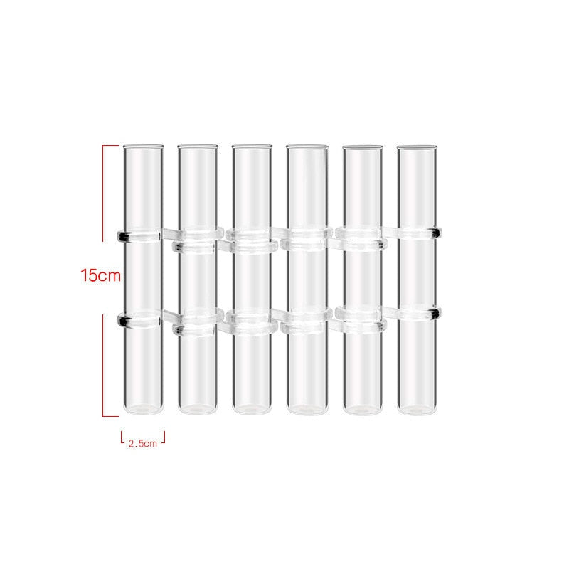 Vaso Ajustável de Vidro Transparente para Decoração