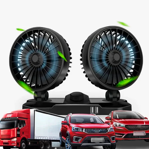 Ventilador Duplo Automotivo Portátil - BreezeDrive