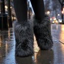 Bota Feminina Pele De Raposa Peluda Inverno 10