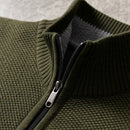 Casaco Masculino Fleece Gola Alta Velo Cardigan 9