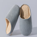 chinelos-masculinos-de-veludo-antiderrapantes-macios-e-confortaveis-para-casa-no-inverno-compre-1-leve-2-pares - 2