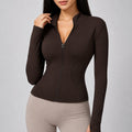 jaqueta-esportiva-feminina-gola-alta-com-ziper-modelagem-slim-manga-longa-para-treino-e-inverno-cor-06-marrom