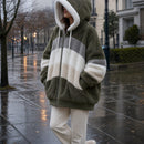 Jaqueta Feminina Oversize Pelucia Capuz Inverno 10