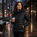 Jaqueta Puffer Feminina Impermeavel Bobojaco Touca Removivel 5