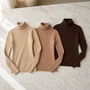 Kit 3 Blusas Tricot Feminina Gola Alta Canelada Basica 2