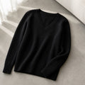 Pulover Feminino Caxemira Decote V Rendado Inverno 3