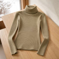 Pulover Feminino Gola Alta Basico Cor Solida Inverno 7