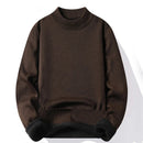 sueter-masculino-gola-alta-mock-neck-trico-liso-casual-pulover-manga-longa-para-outono-e-inverno - 3