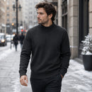 sueter-masculino-gola-alta-mock-neck-trico-liso-casual-pulover-manga-longa-para-outono-e-inverno - 8