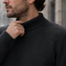 sueter-masculino-gola-alta-mock-neck-trico-liso-casual-pulover-manga-longa-para-outono-e-inverno - 15