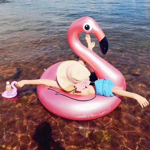 Boia Inflável Flamingo Gigante Piscina - Verão 2023