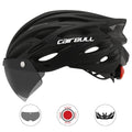 Capacete Ciclismo com Luz Traseira e Viseira Magnética Masculino/Feminino Cairbull